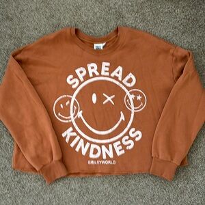 Smiley World Cropped Sweatshirt